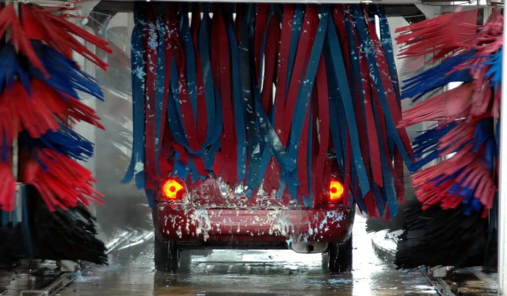 portique station lavage